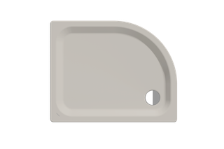 Kaldewei Duschwanne ZIRKON 603-2 90x80x3,5cm, m Träg., P-E, warm grey10