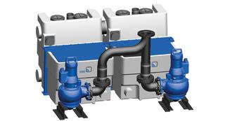 KSB Doppel-Fäkalienhebeanlage Compacta UZ15.900 D, 12,94 kW, 11 kW, 22,2 A