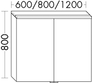 Burgbad Nurro Pure Express SPS 120x80x17cm, re, Eiche Dekor Cashmere