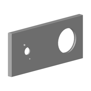 DO Rosette ERSATZTEILE 091101188 180 x 80 x 9 mm Platin gebürstet