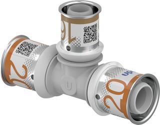 Uponor Press-T-Stück S-Press PLUS 20x16x20mm, reduziert, PPSU