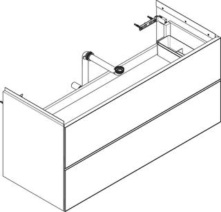 hansgrohe Waschtischunterschrank Xevolos E 1180 x 575 x 475 mm, 2 Schubladen