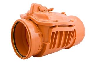 Airfit Rückstauklappe DN 200, m zusätzl. Handverschl., orange