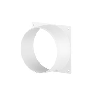Helios Anschluss-Stutzen AS 100 m quadratischer Platte u rundem Stut.
