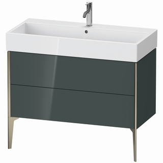 DU WTU bodenst. XViu 493x984x454mm 2 Ausz.champ. matt/dol. grey hgl ES Nussb