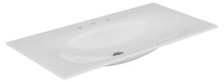 Keuco Waschtisch Edition 11 105,5x1,7x53,8cm, 3 HL, Abl/ÜL-Syst., we