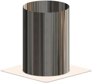 ATEC Festbrennstoffzugerhöhung PolyTop 500x500mm, Erhöhg. d 350mm, Ziegelschons