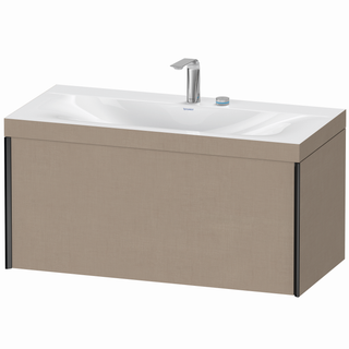 DU WTU XViu/Viu, 1 Ausz, 503x1000x480mm 2 HL, schw. m/ leinen, Rahmen 75 ES Ah.