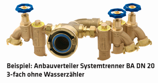 BEU Anbauverteiler-B-Festkupplung 2-fach, 2 x DN 40