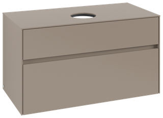V&B Waschtischunterschrank Collaro 100x54,8x50cm, WT mi, LED 7,3 W, Tau