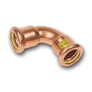 Sanha Bogen Press Gas 10002A 54mm, 90G, beids. Innenpressende, Kupfer