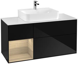 V&B WT-Unterschrank Wandbel. Finion 120cm, Pl w m, Rg li Oa ven, glo bla Lac