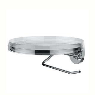 Laufen Papierhalter KARTELL 185x185mm, mit Deko Disc in kristallklar