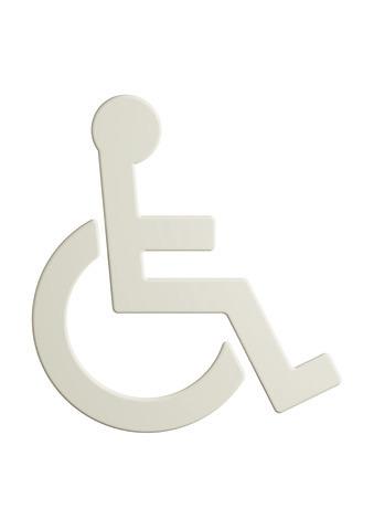 Artikelbild 1 des Artikels „HEWI Symbol Rollstuhl 801 135x150x3mm, selbstkl., matt, reinweiß reinweiß“