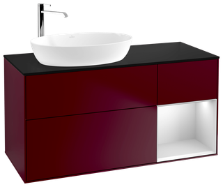 V&B WT-Unterschrank Wandbel. Finion 120cm, Pl bla m, Reg wh. m Lac, Peo m