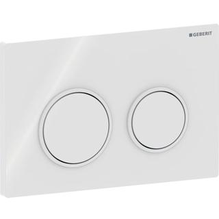 Geberit Abdeckplatte Omega20 Round Pl/T we., Rg. we. ma, f 2-Mengen-Spülung