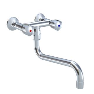KWC SPT-2-G-Wandarm. GASTRO Ausl. 300mm, vc, Schwenkausl. unt, 188mm
