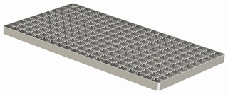 ACO Hygiene-Gitterrost ES, 268x20x500mm, M 125, o. Rutschhemmg.
