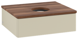 V&B WT-Unterschrank m F-Struktur Antao 60x19x50cm, WBP w. wal, si Gr m Lac
