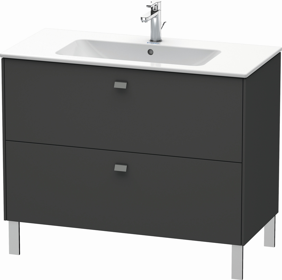 Artikelbild 1 des Artikels „Duravit Waschtisch-Unterschrank Brioso 102x47,9cm, chr/Grap ma, 2 Ausz., steh. 102 x 47,9 cm | chrom/Graphit matt“