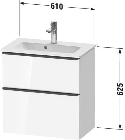 Artikelbild 12 des Artikels „Duravit WT-Unterschrank D-Neo Compact 61x37,2, sw/Taup m, 1 Kast, 1 A, wandh 61 x 37,2 | diamantschwarz/taupe matt“