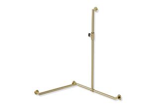 HEWI Duschhandlauf System 900 L, A1 1250, W1 947,W2 647, PVD, MS geb.