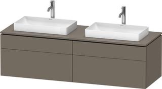 Duravit Waschtisch-Unterschrank L-Cube 162x55x48,2cm, 2 SBK, f G m, Nussb li