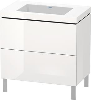 Duravit WT-Unterschrank c-bonded L-Cube 80x48cm, o HL, we. hgl, 2 Ausz., steh.