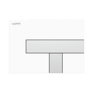 Laufen WC-Betätigungsplatte AW100 INEO 20,5x14,5cm, f 2-Mengen., w g m T chr m