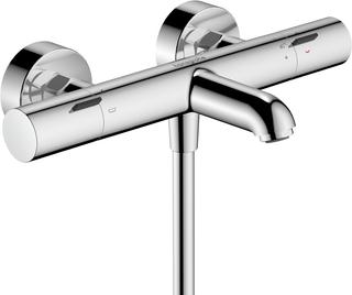 hansgrohe Wannenthermostat Ecostat Fine Aufputz, Ausladung 177 mm, 2 Verbraucher