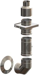 ATEC AW-Basisset PolyClassic +Iron/White DN 125/190, Bauh. 845mm, PP, ES blank