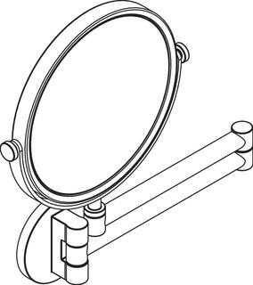 hansgrohe Rasierspiegel Axor Universal Circular Wandmontage
