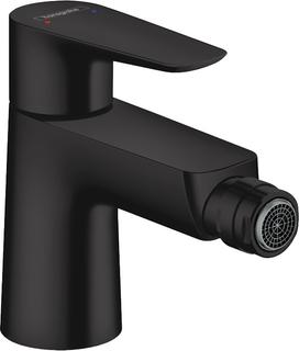 hansgrohe Bidet-Einhebelmischer Talis E m Zugstangen-Ablaufgarnitur, mattschwarz