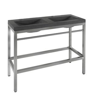 Schulte Stand-Doppelwaschtisch wintec Salonga 1200 x 500 mm, mit Hahnloch, Naturstein