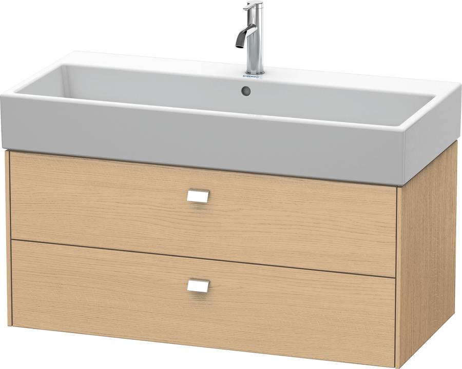 Artikelbild 1 des Artikels „Duravit Waschtisch-Unterschrank Brioso 98,4x45,9cm, chr/Eiche N, 2 La, wandh 98,4 x 45,9 cm | chrom/Eiche natur“