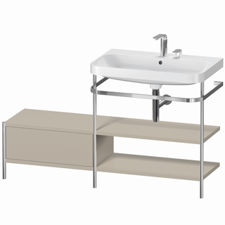 DU MWT m.Metallkons.HD2+,1 SK l., 2 HL 850x1400x490mm,bst.Taupe sdm. ES Ahorn