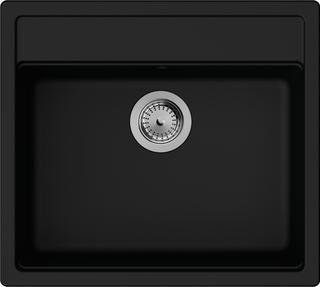 hansgrohe Einbauspüle S52 S520-F510 550x490mm, 1 Hauptbecken, graphitschwarz