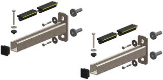 ATEC Schienenkonsolen-Set 320mm, Wand, verzinkt
