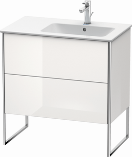 Duravit Waschtisch-Unterschrank XSquare 81x47,8x83,2cm, B re, we hgl, Nussb mitt