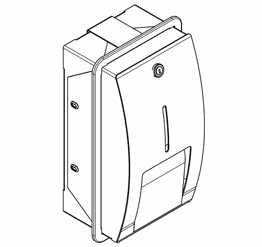 Artikelbild 2 des Artikels „AR WC-Doppelrollenhalter, STRATOS, Edst., UP, 183x331x142 mm, Spindelsystem “