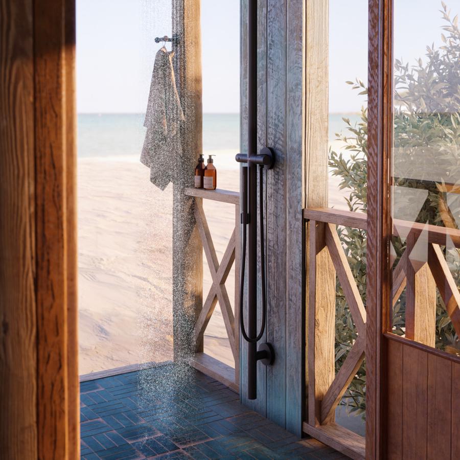 Artikelbild 10 des Artikels „hansgrohe Nature Duschsäule Axor Starck mit Kopfbrause, Handbrause, mattschwarz mattschwarz“