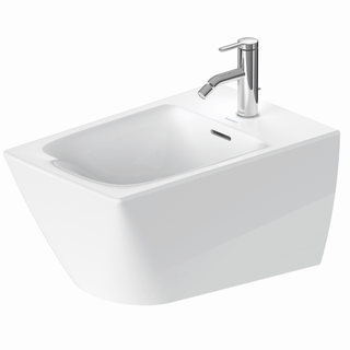 Duravit Wand-Bidet Viu 37x57cm, m HL, ÜL, HLB, weiß WonderGliss
