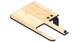 Giese Papierhalter Vers r, m Abl, Holzopt., sw Kern, 250x15