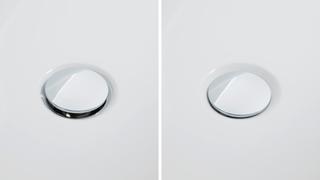 Duravit Ab- u. Überlaufgarn. Quadroval d 5,2cm, D-Griff rd m Griffmulde, chrom