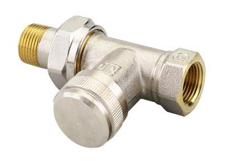 Danfoss Rücklaufverschraubung RLV 10, R 3/8xIG 3/8, DG, matt vernickelt