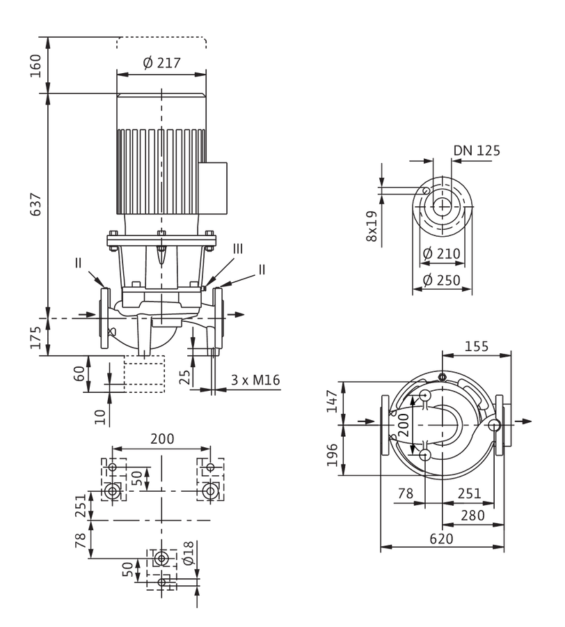 Artikelbild 4 des Artikels „Wilo Trockenläufer-Standard-Einzelpumpe Atmos GIGA-I 125/140-2,2/4-S1,DN125 “