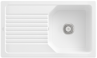 V&B Spüle Linara 50 m Abl.garn, Hand., sn white CeramicPlus
