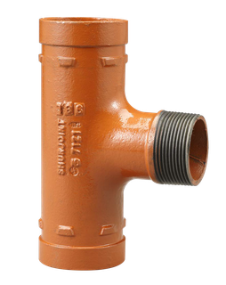 AIPS T-Stück VSH Shurjoint 7121M 60,3xR 1 1/4x60,3mm, m AG-Abgang, orange