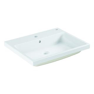 GROHE Einbauwaschtisch Cube Keramik 60x49cm, m ÜL, Rücks. glas., alpinweiß