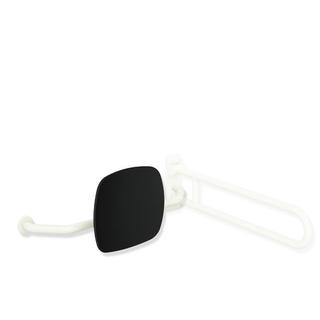 HEWI Rückenstütze 801 Wandabst. 230mm, re, Lehne sw, reinweiß